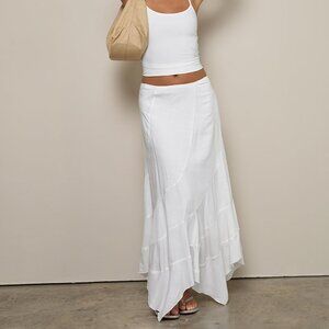Motel Rocks Rombe Seamed Fairy Maxi Skirt in Ivory Size SS